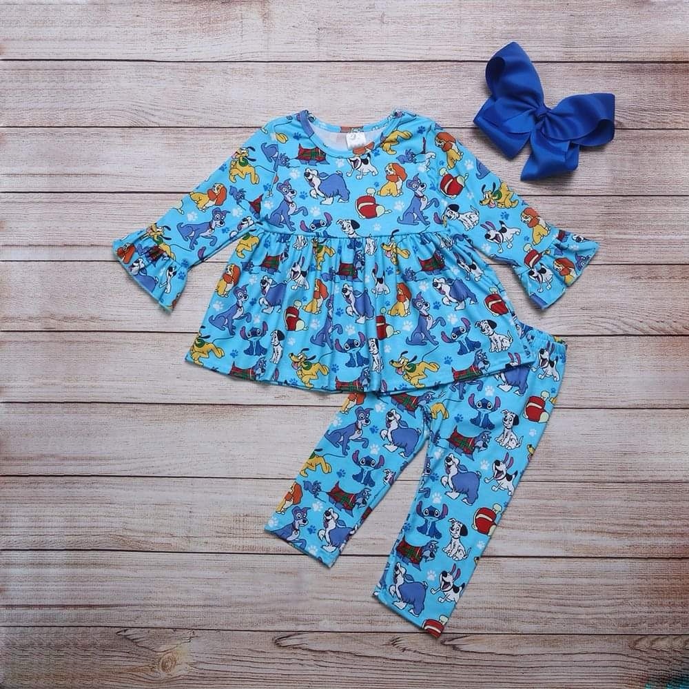 Dogs Print Girls Set